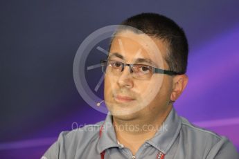 World © Octane Photographic Ltd. F1 Austrian GP FIA Personnel Press Conference, Red Bull Ring, Spielberg, Austria. Friday 1st July 2016. Luca Furbatto - Manor Racing Chief Designer. Digital Ref :1602LB1D6813