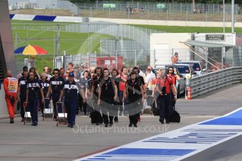 World © Octane Photographic Ltd. The teams enter the pitlane to set up. Friday 1st July 2016, GP3 Practice, Red Bull Ring, Spielberg, Austria. Digital Ref : 1603LB1D5687