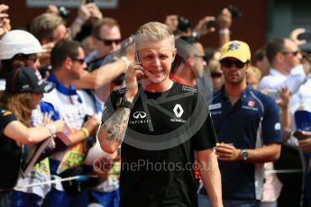 World © Octane Photographic Ltd. Renault Sport F1 Team RS16 - Kevin Magnussen. Sunday 28th August 2016, F1 Belgian GP Driver Parade, Spa-Francorchamps, Belgium. Digital Ref : 1691LB1D2012