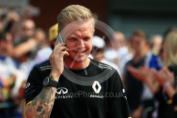 World © Octane Photographic Ltd. Renault Sport F1 Team RS16 - Kevin Magnussen. Sunday 28th August 2016, F1 Belgian GP Driver Parade, Spa-Francorchamps, Belgium. Digital Ref : 1691LB1D2022