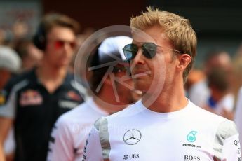 World © Octane Photographic Ltd. Mercedes AMG Petronas W07 Hybrid – Nico Rosberg. Sunday 28th August 2016, F1 Belgian GP Driver Parade, Spa-Francorchamps, Belgium. Digital Ref : 1691LB1D2037