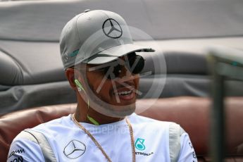 World © Octane Photographic Ltd. Mercedes AMG Petronas W07 Hybrid – Lewis Hamilton. Sunday 28th August 2016, F1 Belgian GP Driver Parade, Spa-Francorchamps, Belgium. Digital Ref :