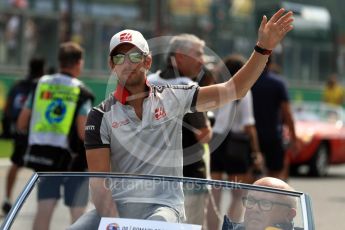 World © Octane Photographic Ltd. Haas F1 Team VF-16 – Romain Grosjean. Sunday 28th August 2016, F1 Belgian GP Driver Parade, Spa-Francorchamps, Belgium. Digital Ref : 1691LB1D2155