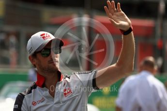 World © Octane Photographic Ltd. Haas F1 Team VF-16 – Romain Grosjean. Sunday 28th August 2016, F1 Belgian GP Driver Parade, Spa-Francorchamps, Belgium. Digital Ref : 1691LB1D2161