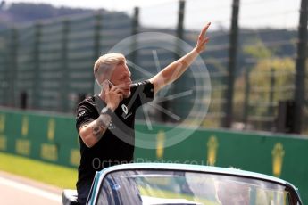 World © Octane Photographic Ltd. Renault Sport F1 Team RS16 - Kevin Magnussen. Sunday 28th August 2016, F1 Belgian GP Driver Parade, Spa-Francorchamps, Belgium. Digital Ref : 1691LB1D2199