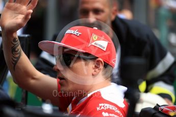 World © Octane Photographic Ltd. Scuderia Ferrari SF16-H – Kimi Raikkonen. Sunday 28th August 2016, F1 Belgian GP Driver Parade, Spa-Francorchamps, Belgium. Digital Ref : 1691LB1D2212