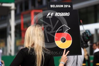 World © Octane Photographic Ltd. Mercedes AMG Petronas W07 Hybrid – Nico Rosberg. Sunday 28th August 2016, F1 Belgian GP Grid, Spa-Francorchamps, Belgium. Digital Ref : 1691LB1D2262