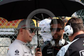 World © Octane Photographic Ltd. Sahara Force India VJM09 - Nico Hulkenberg. Sunday 28th August 2016, F1 Belgian GP Grid, Spa-Francorchamps, Belgium. Digital Ref : 1691LB1D2290