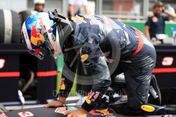 World © Octane Photographic Ltd. Red Bull Racing RB12 – Daniel Ricciardo. Sunday 28th August 2016, F1 Belgian GP Grid, Spa-Francorchamps, Belgium. Digital Ref : 1691LB1D2293