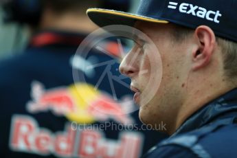 World © Octane Photographic Ltd. Red Bull Racing RB12 – Max Verstappen. Sunday 28th August 2016, F1 Belgian GP Grid, Spa-Francorchamps, Belgium. Digital Ref : 1691LB1D2357