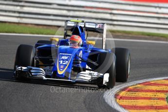 World © Octane Photographic Ltd. Sauber F1 Team C35 – Felipe Nasr. Friday 26th August 2016, F1 Belgian GP Practice 1, Spa-Francorchamps, Belgium. Digital Ref : 1680LB1D6206