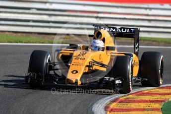 World © Octane Photographic Ltd. Renault Sport F1 Team RS16 - Kevin Magnussen. Friday 26th August 2016, F1 Belgian GP Practice 1, Spa-Francorchamps, Belgium. Digital Ref : 1680LB1D6228