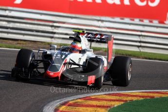 World © Octane Photographic Ltd. Haas F1 Team VF-16 - Esteban Gutierrez. Friday 26th August 2016, F1 Belgian GP Practice 1, Spa-Francorchamps, Belgium. Digital Ref : 1680LB1D6267