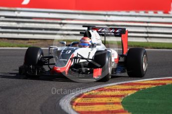 World © Octane Photographic Ltd. Haas F1 Team VF-16 – Romain Grosjean. Friday 26th August 2016, F1 Belgian GP Practice 1, Spa-Francorchamps, Belgium. Digital Ref : 1680LB1D6281