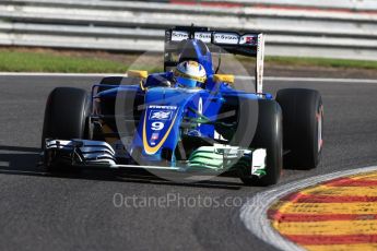 World © Octane Photographic Ltd. Sauber F1 Team C35 – Marcus Ericsson. Friday 26th August 2016, F1 Belgian GP Practice 1, Spa-Francorchamps, Belgium. Digital Ref : 1680LB1D6316