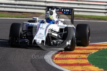 World © Octane Photographic Ltd. Williams Martini Racing, Williams Mercedes FW38 – Felipe Massa. Friday 26th August 2016, F1 Belgian GP Practice 1, Spa-Francorchamps, Belgium. Digital Ref : 1680LB1D6326