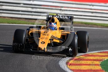 World © Octane Photographic Ltd. Renault Sport F1 Team RS16 – Jolyon Palmer. Friday 26th August 2016, F1 Belgian GP Practice 1, Spa-Francorchamps, Belgium. Digital Ref : 1680LB1D6349