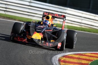 World © Octane Photographic Ltd. Red Bull Racing RB12 – Daniel Ricciardo. Friday 26th August 2016, F1 Belgian GP Practice 1, Spa-Francorchamps, Belgium. Digital Ref : 1680LB1D6445