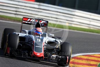 World © Octane Photographic Ltd. Haas F1 Team VF-16 – Romain Grosjean. Friday 26th August 2016, F1 Belgian GP Practice 1, Spa-Francorchamps, Belgium. Digital Ref : 1680LB1D6465