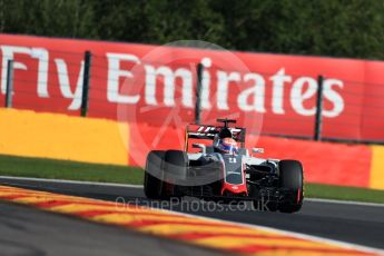 World © Octane Photographic Ltd. Haas F1 Team VF-16 – Romain Grosjean. Friday 26th August 2016, F1 Belgian GP Practice 1, Spa-Francorchamps, Belgium. Digital Ref : 1680LB1D6492