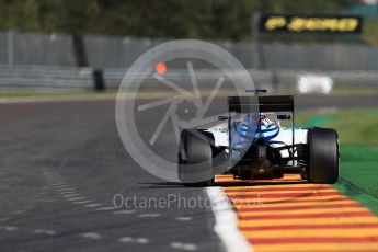 World © Octane Photographic Ltd. Williams Martini Racing, Williams Mercedes FW38 – Valtteri Bottas. Friday 26th August 2016, F1 Belgian GP Practice 1, Spa-Francorchamps, Belgium. Digital Ref : 1680LB1D6714