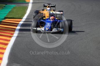 World © Octane Photographic Ltd. Sauber F1 Team C35 – Felipe Nasr. Friday 26th August 2016, F1 Belgian GP Practice 1, Spa-Francorchamps, Belgium. Digital Ref : 1680LB1D6841