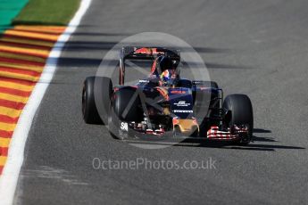 World © Octane Photographic Ltd. Scuderia Toro Rosso STR11 – Daniil Kvyat. Friday 26th August 2016, F1 Belgian GP Practice 1, Spa-Francorchamps, Belgium. Digital Ref : 1680LB1D6904