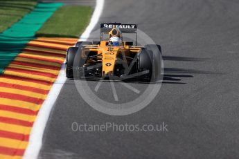 World © Octane Photographic Ltd. Renault Sport F1 Team RS16 - Kevin Magnussen. Friday 26th August 2016, F1 Belgian GP Practice 1, Spa-Francorchamps, Belgium. Digital Ref : 1680LB1D6949