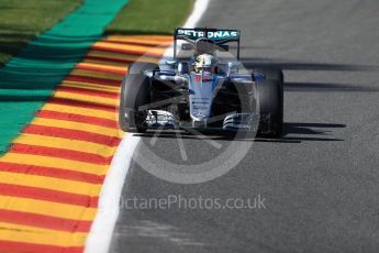World © Octane Photographic Ltd. Mercedes AMG Petronas W07 Hybrid – Lewis Hamilton. Friday 26th August 2016, F1 Belgian GP Practice 1, Spa-Francorchamps, Belgium. Digital Ref : 1680LB1D6986