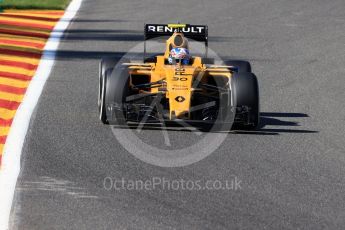 World © Octane Photographic Ltd. Renault Sport F1 Team RS16 – Jolyon Palmer. Friday 26th August 2016, F1 Belgian GP Practice 1, Spa-Francorchamps, Belgium. Digital Ref : 1680LB1D7052