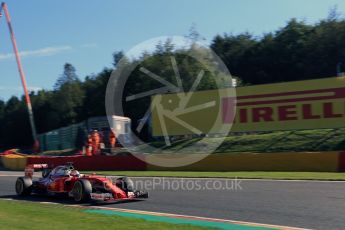 World © Octane Photographic Ltd. Scuderia Ferrari SF16-H – Sebastian Vettel. Friday 26th August 2016, F1 Belgian GP Practice 1, Spa-Francorchamps, Belgium. Digital Ref : 1680LB2D3586