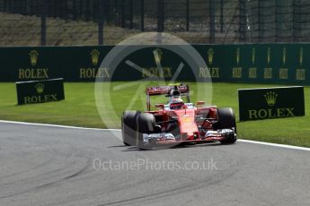 World © Octane Photographic Ltd. Scuderia Ferrari SF16-H – Kimi Raikkonen. Friday 26th August 2016, F1 Belgian GP Practice 2, Spa-Francorchamps, Belgium. Digital Ref : 1681LB1D7132