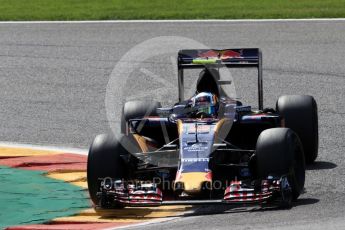 World © Octane Photographic Ltd. Scuderia Toro Rosso STR11 – Carlos Sainz. Friday 26th August 2016, F1 Belgian GP Practice 2, Spa-Francorchamps, Belgium. Digital Ref : 1681LB1D7168