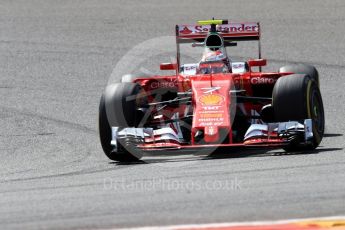 World © Octane Photographic Ltd. Scuderia Ferrari SF16-H – Kimi Raikkonen. Friday 26th August 2016, F1 Belgian GP Practice 2, Spa-Francorchamps, Belgium. Digital Ref : 1681LB1D7173