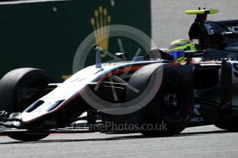 World © Octane Photographic Ltd. Sahara Force India VJM09 - Sergio Perez. Friday 26th August 2016, F1 Belgian GP Practice 2, Spa-Francorchamps, Belgium. Digital Ref : 1681LB1D7205