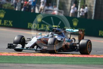 World © Octane Photographic Ltd. Mercedes AMG Petronas W07 Hybrid – Nico Rosberg. Friday 26th August 2016, F1 Belgian GP Practice 2, Spa-Francorchamps, Belgium. Digital Ref : 1681LB1D7522