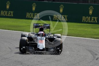 World © Octane Photographic Ltd. McLaren Honda MP4-31 – Jenson Button. Friday 26th August 2016, F1 Belgian GP Practice 2, Spa-Francorchamps, Belgium. Digital Ref : 1681LB1D7559