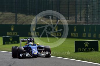 World © Octane Photographic Ltd. Sauber F1 Team C35 – Marcus Ericsson. Friday 26th August 2016, F1 Belgian GP Practice 2, Spa-Francorchamps, Belgium. Digital Ref :