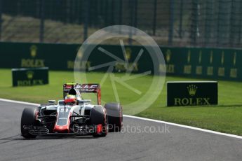 World © Octane Photographic Ltd. Haas F1 Team VF-16 - Esteban Gutierrez. Friday 26th August 2016, F1 Belgian GP Practice 2, Spa-Francorchamps, Belgium. Digital Ref : 1681LB1D7679