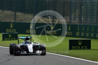 World © Octane Photographic Ltd. Mercedes AMG Petronas W07 Hybrid – Nico Rosberg. Friday 26th August 2016, F1 Belgian GP Practice 2, Spa-Francorchamps, Belgium. Digital Ref : 1681LB1D7710