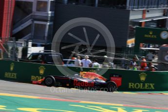 World © Octane Photographic Ltd. Red Bull Racing RB12 – Daniel Ricciardo. Friday 26th August 2016, F1 Belgian GP Practice 2, Spa-Francorchamps, Belgium. Digital Ref : 1681LB2D3825