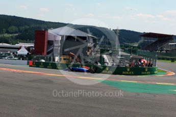 World © Octane Photographic Ltd. Manor Racing MRT05 - Pascal Wehrlein. Friday 26th August 2016, F1 Belgian GP Practice 2, Spa-Francorchamps, Belgium. Digital Ref : 1681LB2D3895