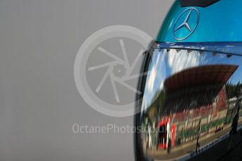 World © Octane Photographic Ltd. Mercedes AMG Petronas team head gear. Saturday 27th August 2016, F1 Belgian GP Practice 3, Spa-Francorchamps, Belgium. Digital Ref : 1687LB1D8818
