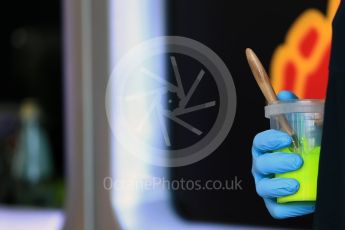 World © Octane Photographic Ltd. Red Bull Racing - aero flow paint. Saturday 27th August 2016, F1 Belgian GP Practice 3, Spa-Francorchamps, Belgium. Digital Ref : 1687LB1D9182