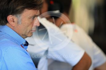 World © Octane Photographic Ltd. McLaren Honda - Jost Capito. Saturday 27th August 2016, F1 Belgian GP Practice 3, Spa-Francorchamps, Belgium. Digital Ref : 1687LB1D9421