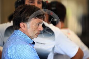 World © Octane Photographic Ltd. McLaren Honda - Jost Capito. Saturday 27th August 2016, F1 Belgian GP Practice 3, Spa-Francorchamps, Belgium. Digital Ref : 1687LB1D9430