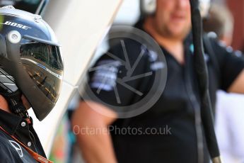 World © Octane Photographic Ltd. Mercedes AMG Petronas team head gear. Saturday 27th August 2016, F1 Belgian GP Practice 3, Spa-Francorchamps, Belgium. Digital Ref : 1687LB1D9626