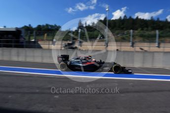 World © Octane Photographic Ltd. McLaren Honda MP4-31 – Jenson Button. Saturday 27th August 2016, F1 Belgian GP Practice 3, Spa-Francorchamps, Belgium. Digital Ref : 1687LB2D3990