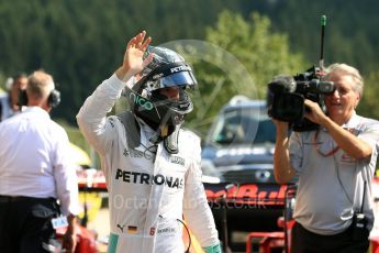 World © Octane Photographic Ltd. Mercedes AMG Petronas W07 Hybrid – Nico Rosberg. Saturday 27th August 2016, F1 Belgian GP Qualifying, Spa-Francorchamps, Belgium. Digital Ref : 1688LB1D0455