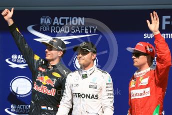 World © Octane Photographic Ltd. Mercedes AMG Petronas W07 Hybrid – Nico Rosberg, Red Bull Racing RB12 – Max Verstappen and Scuderia Ferrari SF16-H – Kimi Raikkonen. Saturday 27th August 2016, F1 Belgian GP Qualifying, Spa-Francorchamps, Belgium. Digital Ref : 1688LB1D0503